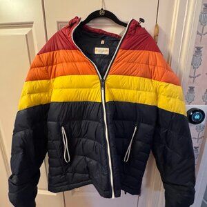 Marine Layer Archive Colorblock Puffer Jacket - Size Large (L)